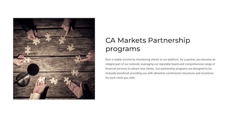 CA Markets Launches Lucrative Partnership Programs with Attractive Rewards